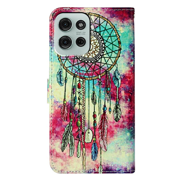 For Motorola Moto G75 5G Case Pattern PU Leather Flip Phone Cover - Dream Catcher