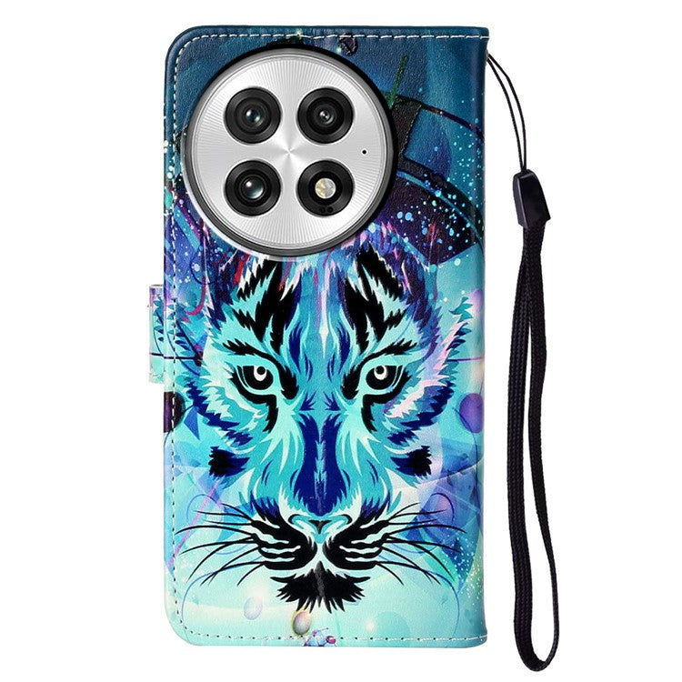 For OnePlus 13 Case Pattern Leather Wallet Phone Cover with Card Holder - Wolf