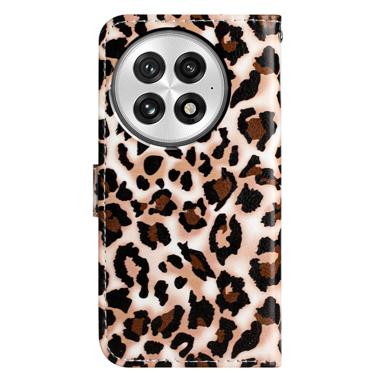 For OnePlus 13 Wallet Case Printed Pattern Design Leather Phone Cover - Leopard Print