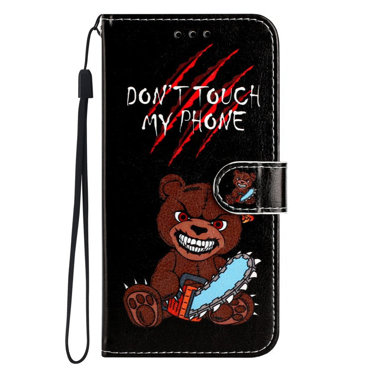 For Motorola Moto G75 5G Wallet Case Printed Pattern Design Leather Phone Cover - Don't Touch My Phone