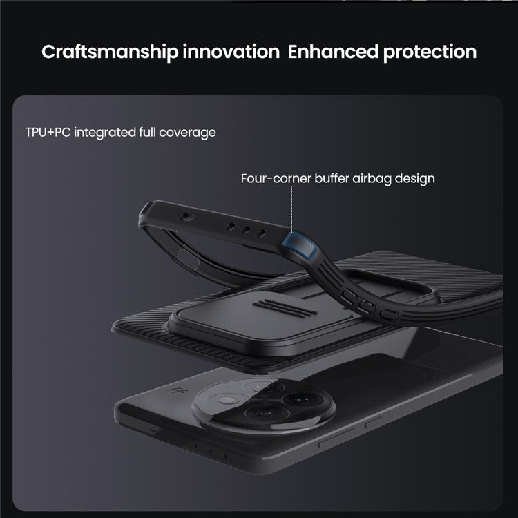 NILLKIN Camshield Pro Series for OnePlus 13 Case PC+TPU Slide Camera Lid Phone Cover - Blue