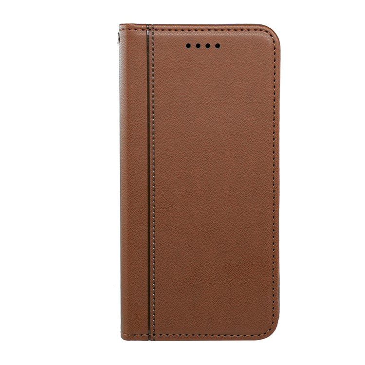 HX01 For Motorola Moto G75 5G Wallet Case Magnetic Closing PU Leather Phone Cover - Brown