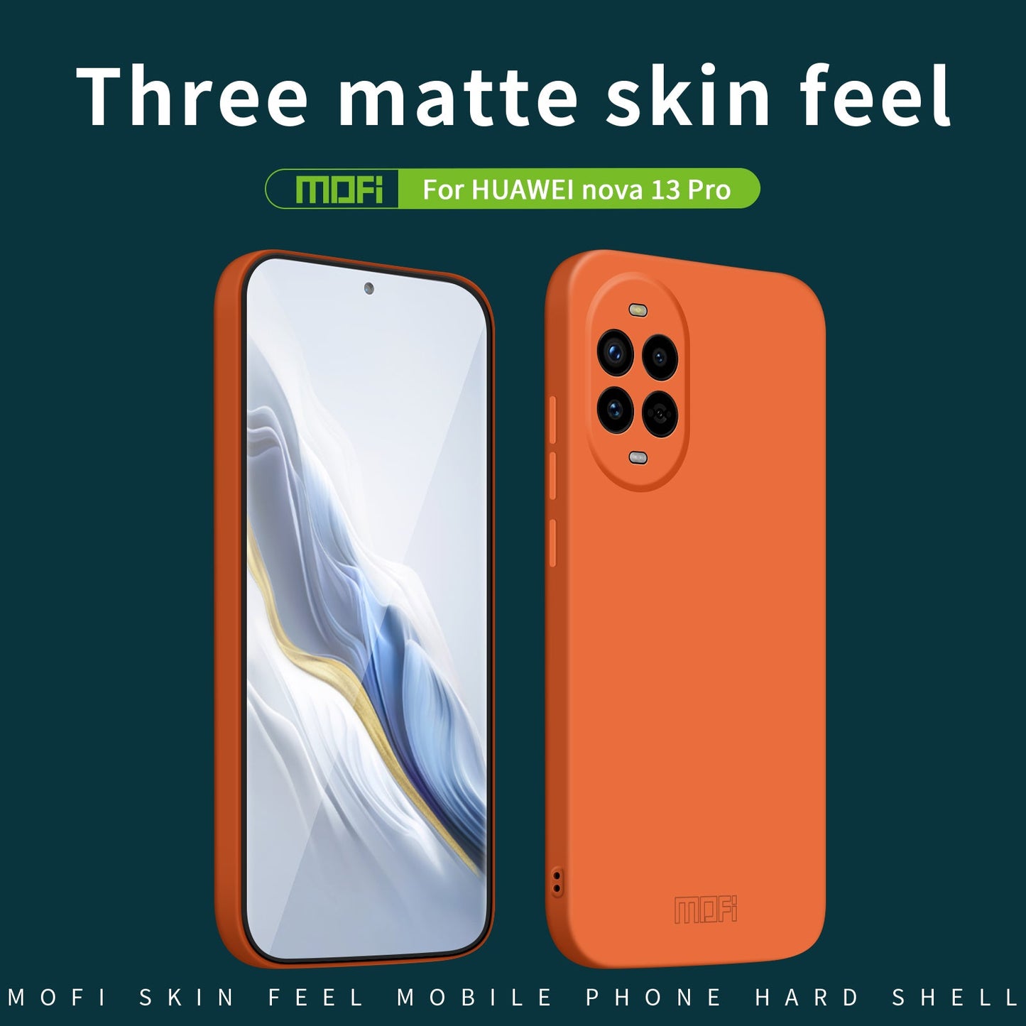 For Huawei nova 13 Pro 5G MOFI JK Qin Series Skin-Touch Matte Phone Case Acrylic+TPU Shockproof Cover - Green