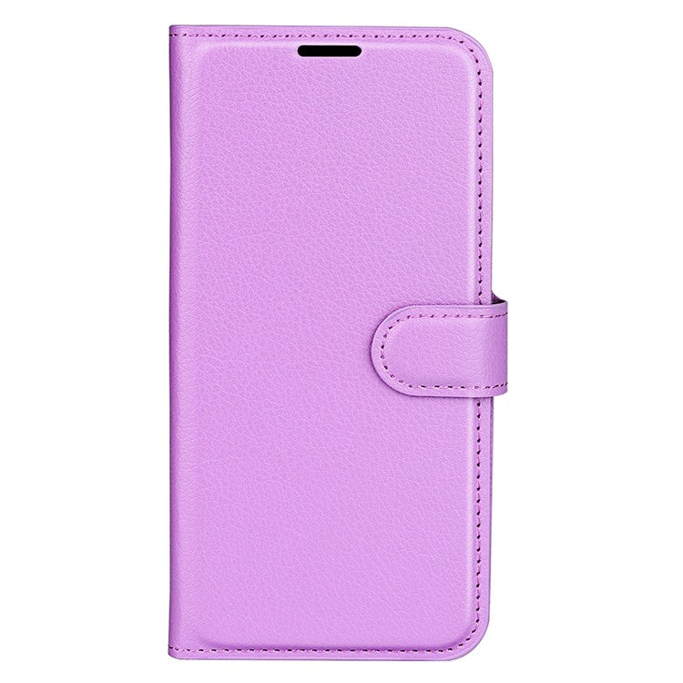 For OnePlus 13 Case Litchi Texture Shockproof Leather Wallet Phone Cover - Purple