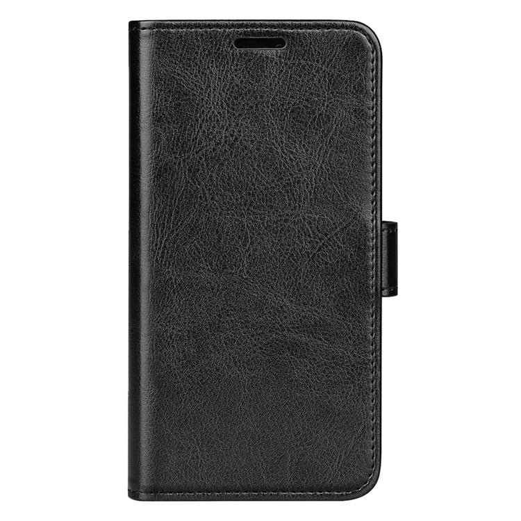 For OnePlus 13 Wallet Case Crazy Horse Texture Stand Leather Phone Cover - Black
