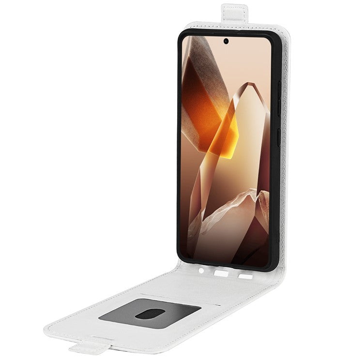 For OnePlus 13 Case with Card Slots Vertical Flip Leather Phone Cover - White