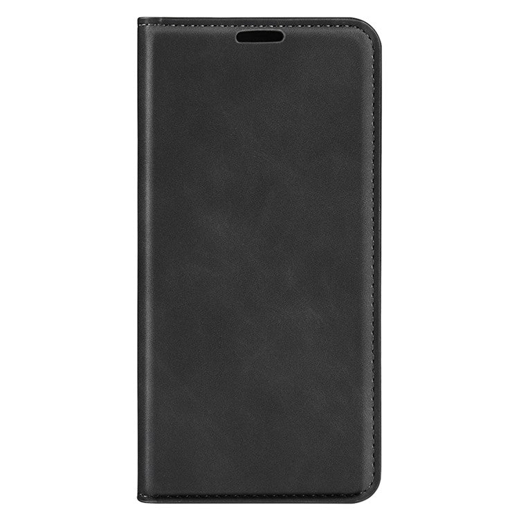 For OnePlus 13 Case Skin-Touch Leather Wallet Phone Cover - Black