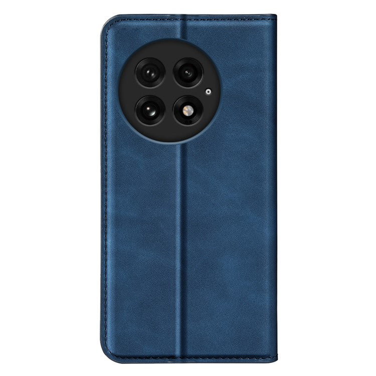 For OnePlus 13 Case Skin-Touch Leather Wallet Phone Cover - Blue