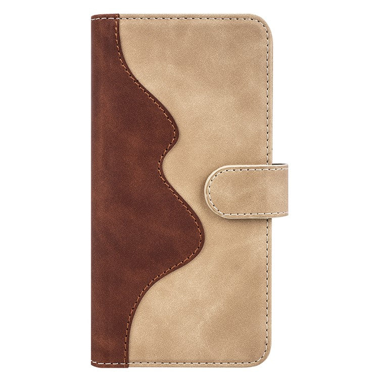 For OnePlus 13 Wallet Case Leather Phone Cover Splicing Color - Yellow