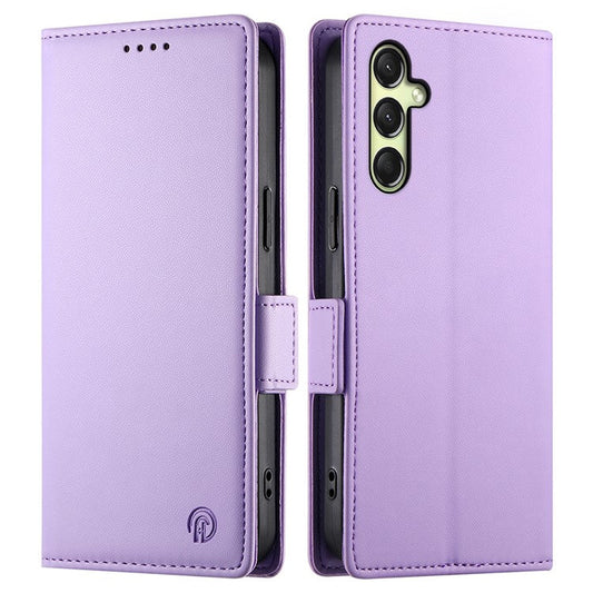 DF-010 For Samsung Galaxy A26 5G Stand Case PU Leather Wallet Phone Cover - Purple