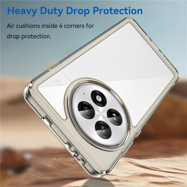 For OnePlus 13 Case TPU+Acrylic Protective Clear Phone Cover - Transparent Grey