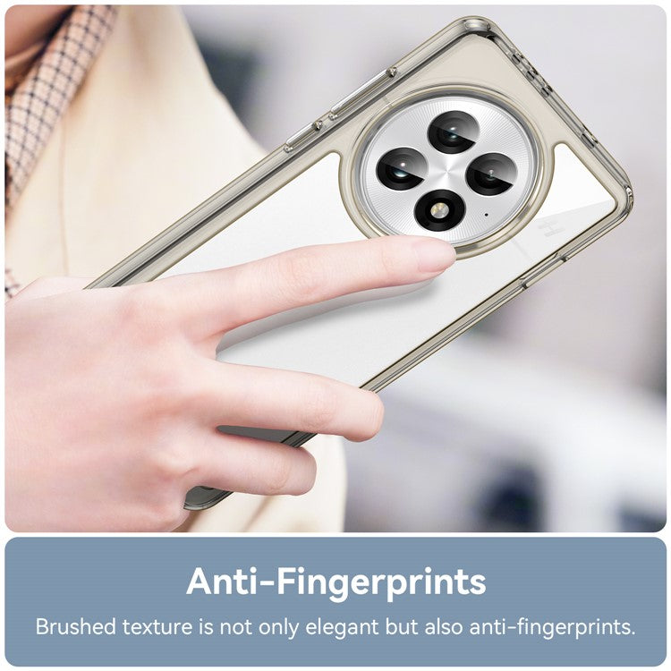 For OnePlus 13 Case TPU+Acrylic Protective Clear Phone Cover - Transparent Grey