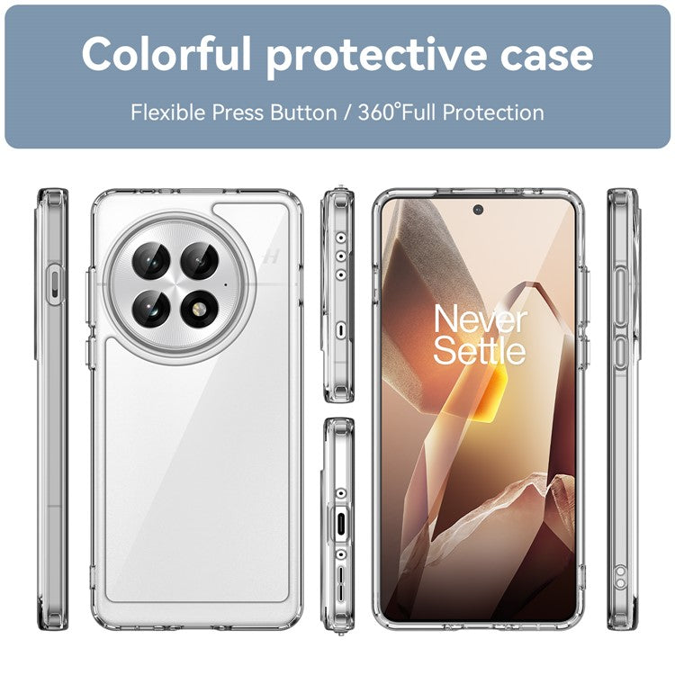 For OnePlus 13 Case TPU+Acrylic Protective Clear Phone Cover - Transparent