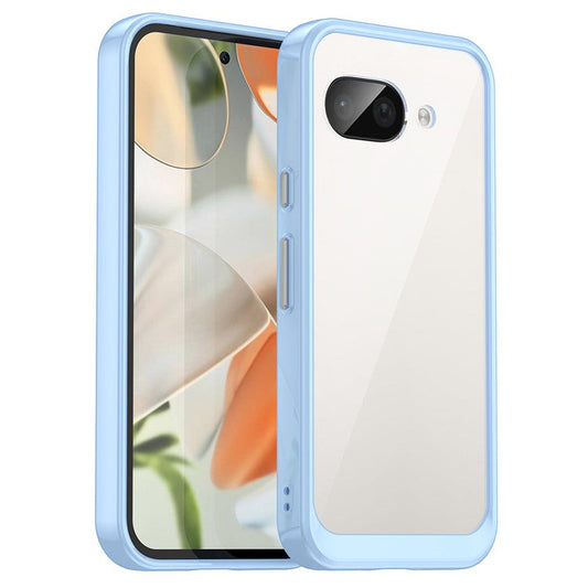 For Google Pixel 9a Case TPU+Acrylic Protective Clear Phone Cover - Blue