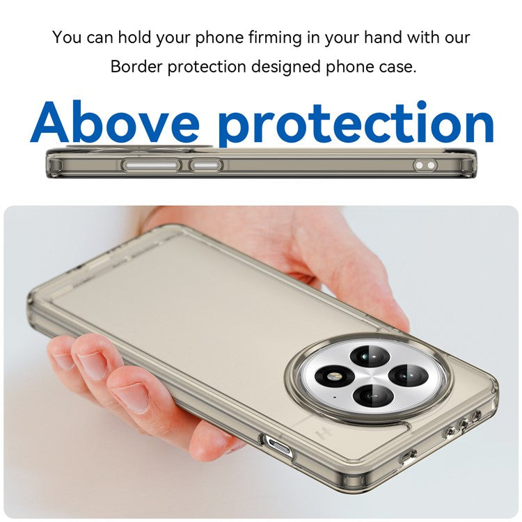 For OnePlus 13 Case TPU Shockproof Phone Back Cover - Transparent Grey