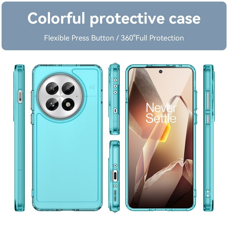 For OnePlus 13 Case TPU Shockproof Phone Back Cover - Transparent Blue