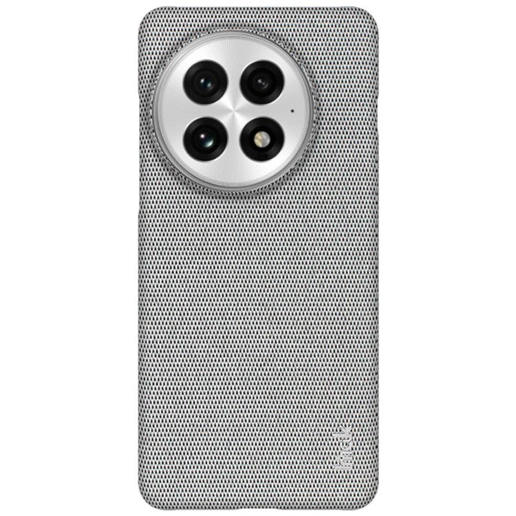 IMAK Ruiyi Series for OnePlus 13 Case Classic Fabric Texture Leather+PC Phone Cover - Light Grey