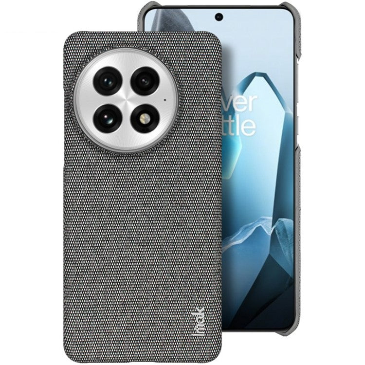 IMAK Ruiyi Series for OnePlus 13 Case Classic Fabric Texture Leather+PC Phone Cover - Dark Grey
