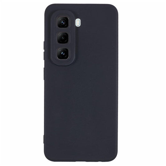 For Infinix Hot 50 Pro 4G Case Precise Cut-Outs Straight Edge TPU Shockproof Phone Cover - Black