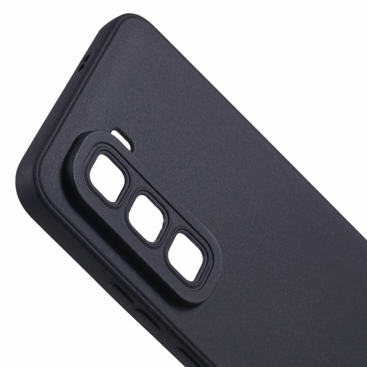 For Infinix Hot 50 Pro 4G Case Precise Cut-Outs Straight Edge TPU Shockproof Phone Cover - Black