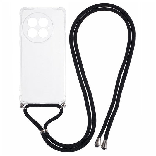 For OnePlus 13 Case Reinforced Corner TPU Clear Phone Cover with Lanyard