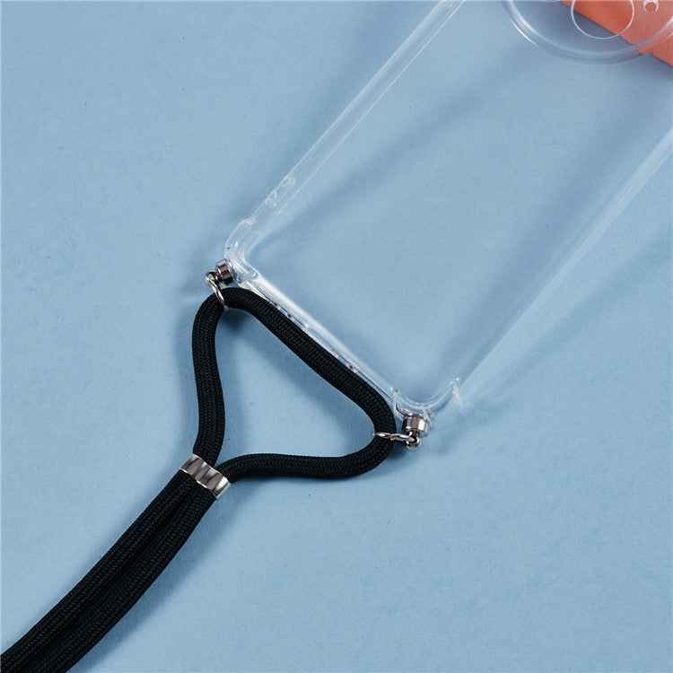 For OnePlus 13 Case Reinforced Corner TPU Clear Phone Cover with Lanyard