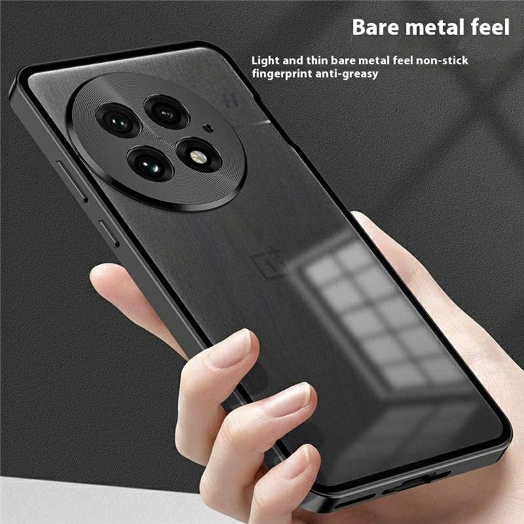 For OnePlus 13 Matte Case Aluminium Alloy+PC Phone Cover Pop-Up Snap Lock - Blue