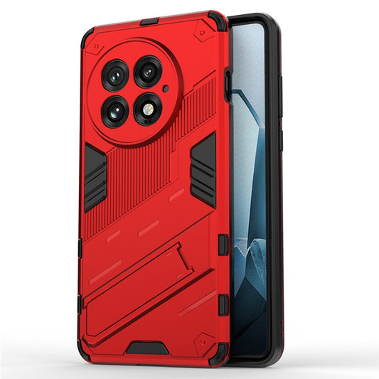 For OnePlus 13 Case PC+TPU Shockproof Phone Cover with Kickstand - Red