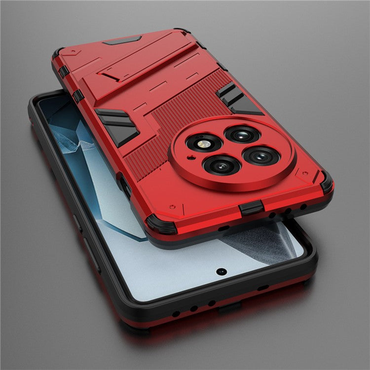 For OnePlus 13 Case PC+TPU Shockproof Phone Cover with Kickstand - Red