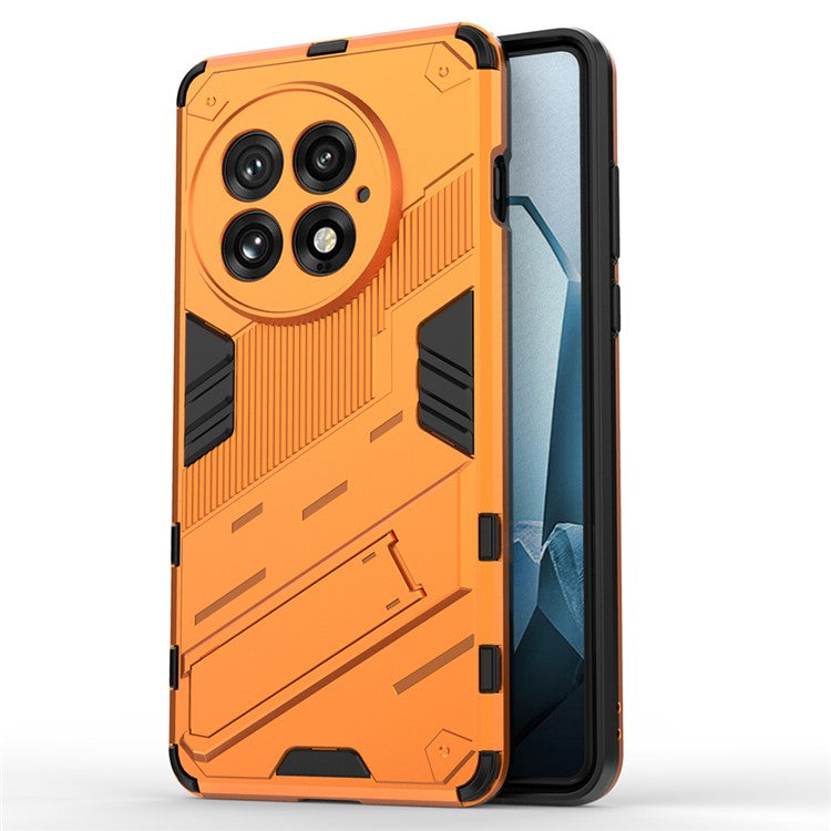 For OnePlus 13 Case PC+TPU Shockproof Phone Cover with Kickstand - Orange