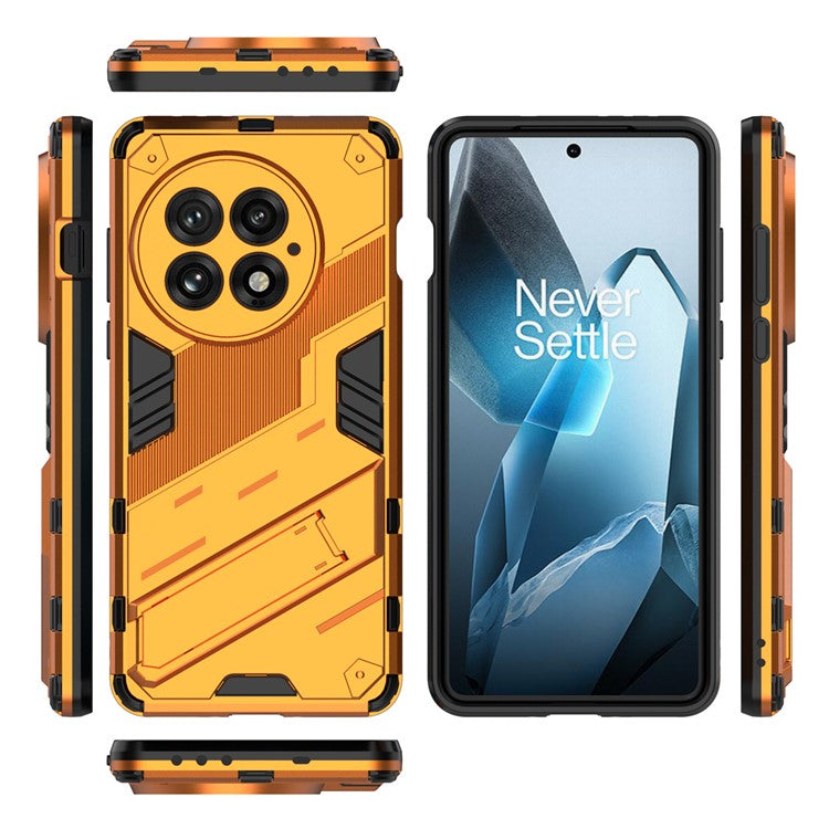 For OnePlus 13 Case PC+TPU Shockproof Phone Cover with Kickstand - Orange