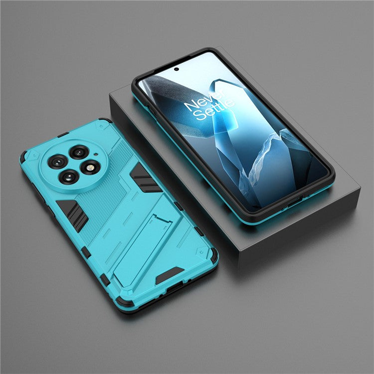 For OnePlus 13 Case PC+TPU Shockproof Phone Cover with Kickstand - Baby Blue