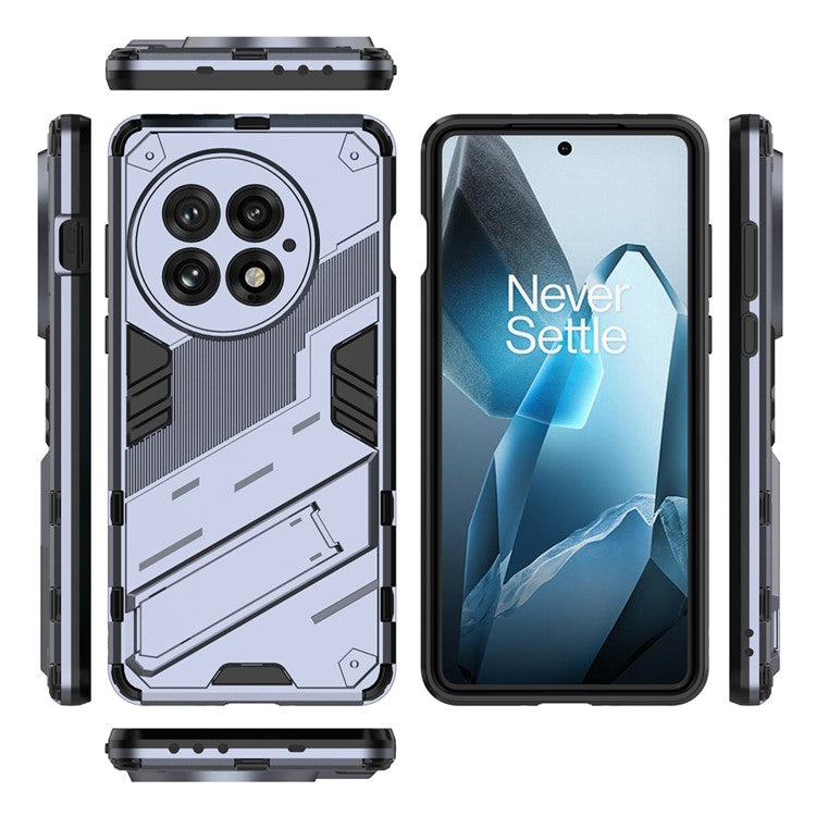 For OnePlus 13 Case PC+TPU Shockproof Phone Cover with Kickstand - Dark Blue