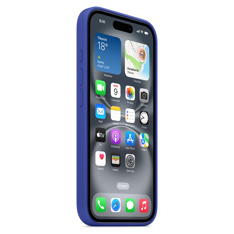 For iPhone 16 Plus Case Silicone Magnetic Phone Cover Compatible with MagSafe - Brilliant Blue