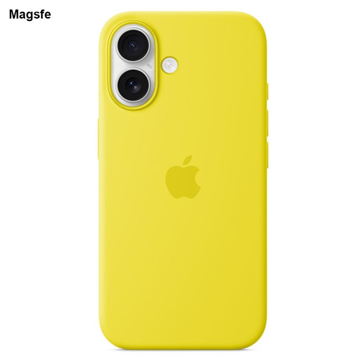 For iPhone 16 Plus Case Silicone Magnetic Phone Cover Compatible with MagSafe - Warm Yellow
