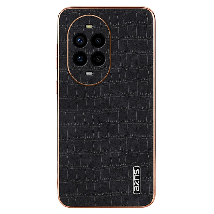 AZNS For Huawei nova 13 Pro 5G Case Electroplating Crocodile Texture PU+TPU Phone Cover - Black