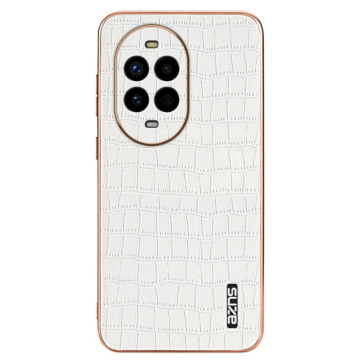 AZNS For Huawei nova 13 Pro 5G Case Electroplating Crocodile Texture PU+TPU Phone Cover - White