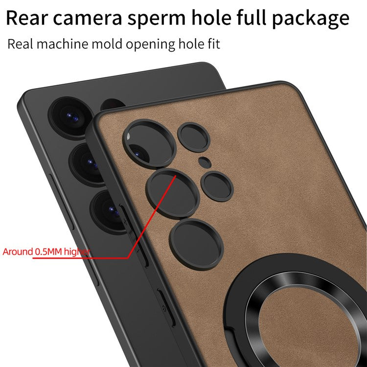 GKK For Samsung Galaxy S25 Ultra Case Compatible with MagSafe Phone Back Cover with Kickstand - Green