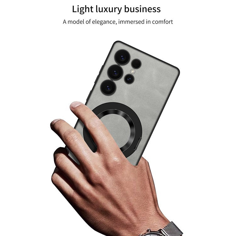 GKK For Samsung Galaxy S25 Ultra Case Compatible with MagSafe Phone Back Cover with Kickstand - Green