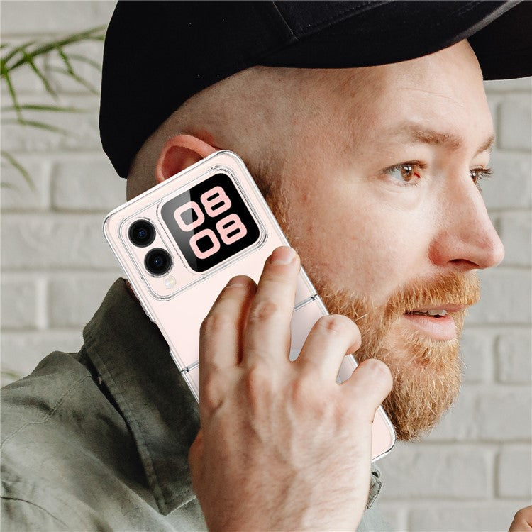 For Huawei nova Flip 5G Clear Case TPU+Acrylic Magnetic Phone Cover Compatible with MagSafe