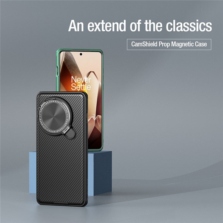 NILLKIN Camshield Prop Magnetic Series for OnePlus 13 Case Compatible with MagSafe PC+TPU Phone Cover with Camera Cover - Black