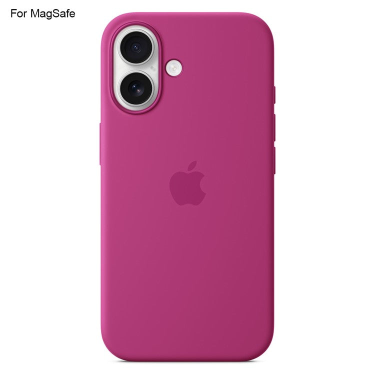 For iPhone 16 Case Compatible with MagSafe Liquid Silicone Phone Back Cover [Induction Popover] - Rose