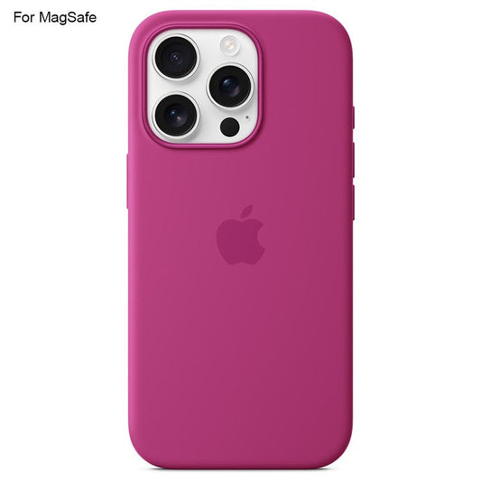 For iPhone 16 Pro Case Compatible with MagSafe Liquid Silicone Phone Back Cover [Induction Popover] - Rose