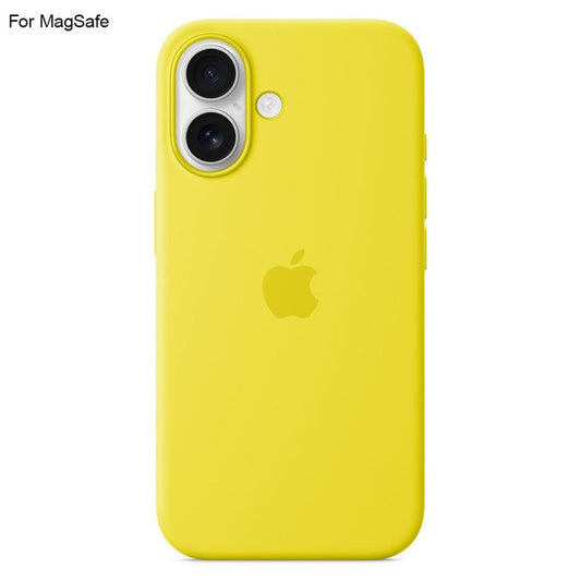 For iPhone 16 Plus Case Compatible with MagSafe Liquid Silicone Phone Back Cover [Induction Popover] - Yellow