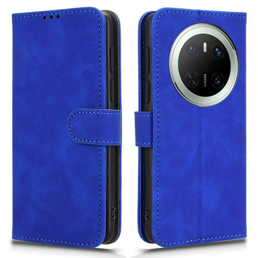 For Huawei Mate 70 Leather Case Skin-Feel Anti-Drop Wallet Flip Phone Cover - Blue