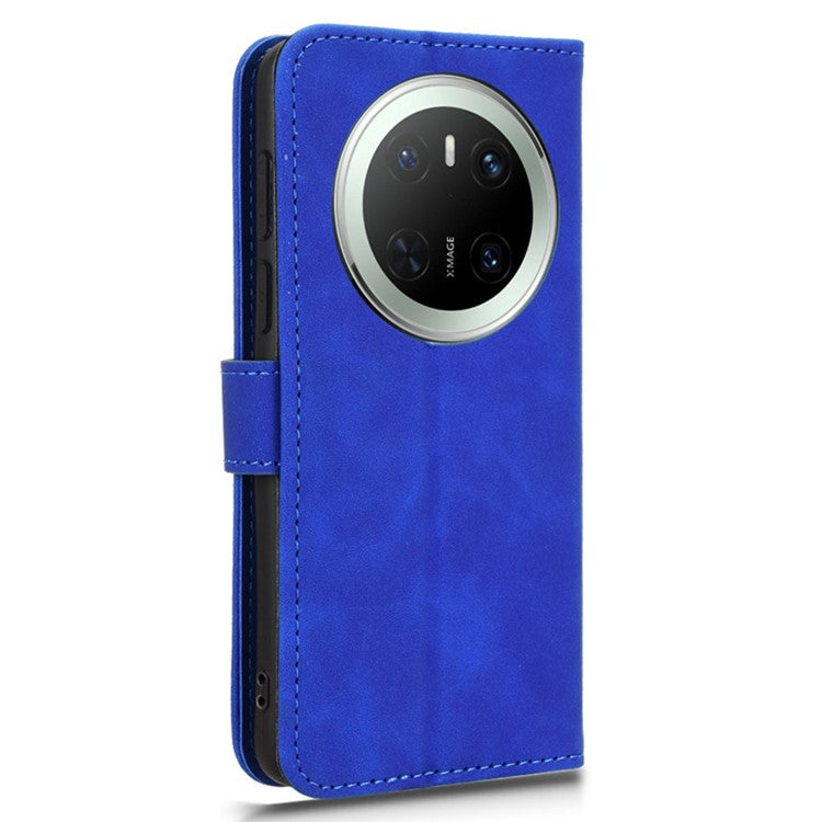 For Huawei Mate 70 Leather Case Skin-Feel Anti-Drop Wallet Flip Phone Cover - Blue