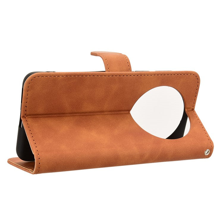 For Huawei Mate 70 Leather Case Skin-Feel Anti-Drop Wallet Flip Phone Cover - Brown