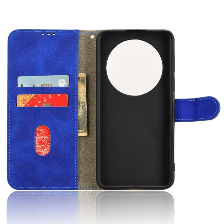 For Huawei Mate 70 Pro+ / 70 Pro Leather Case Skin-Feel Anti-Drop Wallet Flip Phone Cover - Blue