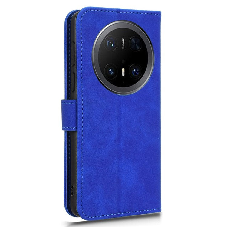 For Huawei Mate 70 Pro+ / 70 Pro Leather Case Skin-Feel Anti-Drop Wallet Flip Phone Cover - Blue