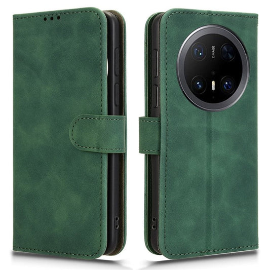 For Huawei Mate 70 Pro+ / 70 Pro Leather Case Skin-Feel Anti-Drop Wallet Flip Phone Cover - Green